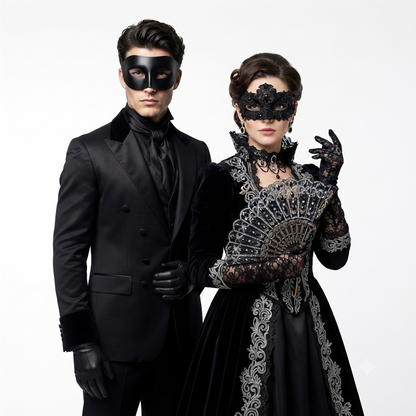 black couple masks