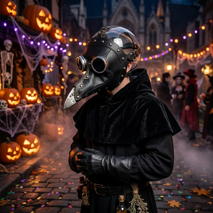 Silver Plague Doctor Mask