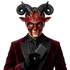red halloween goat horn masks