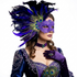 purple women party face masks