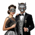 silver couple masks