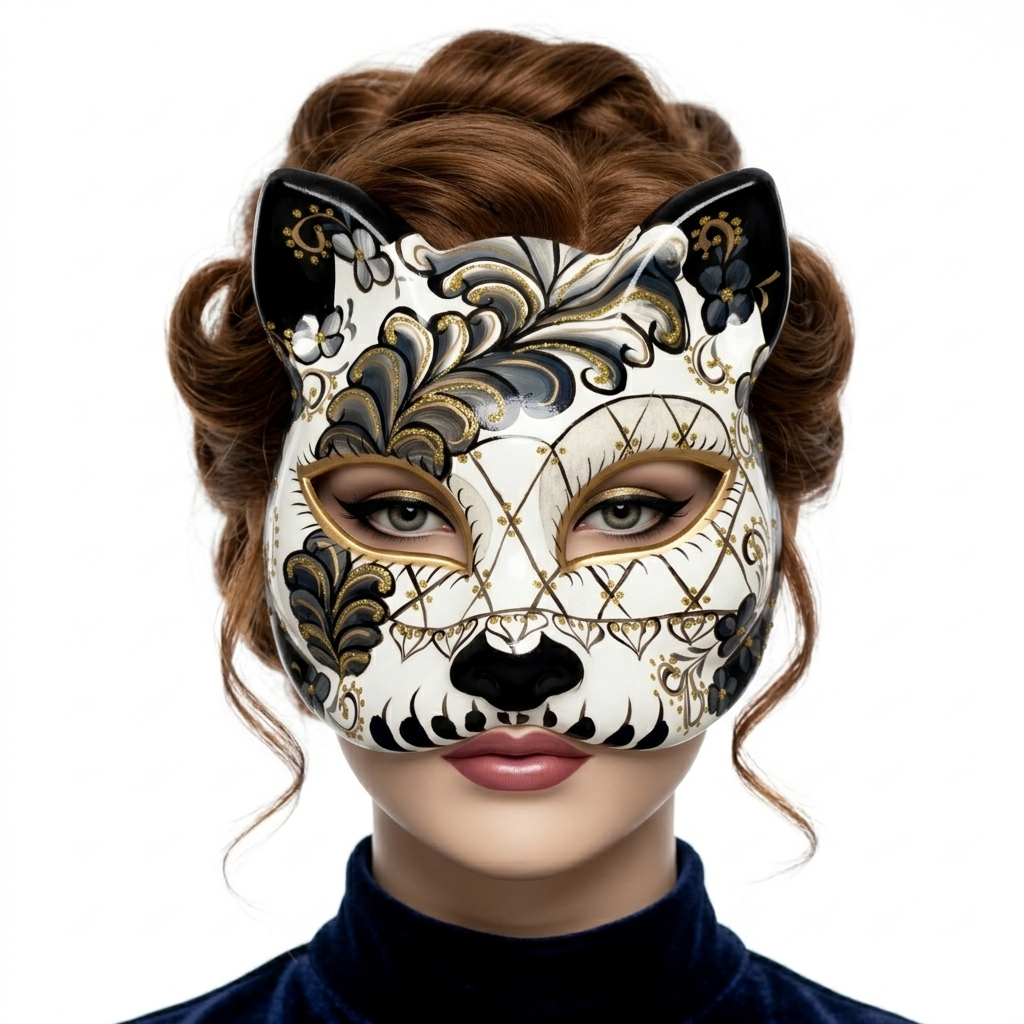 Black Cat Women Masquerade mask