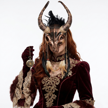 Bronze Goat Horn Masks