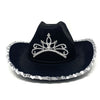 Black LED Light Up Cowboy Hat, Cowgirl Hat With Light Up Crown Tiara For Halloween, Party EDC and RAVE