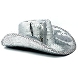 Mirror Embellished Cowboy Hat