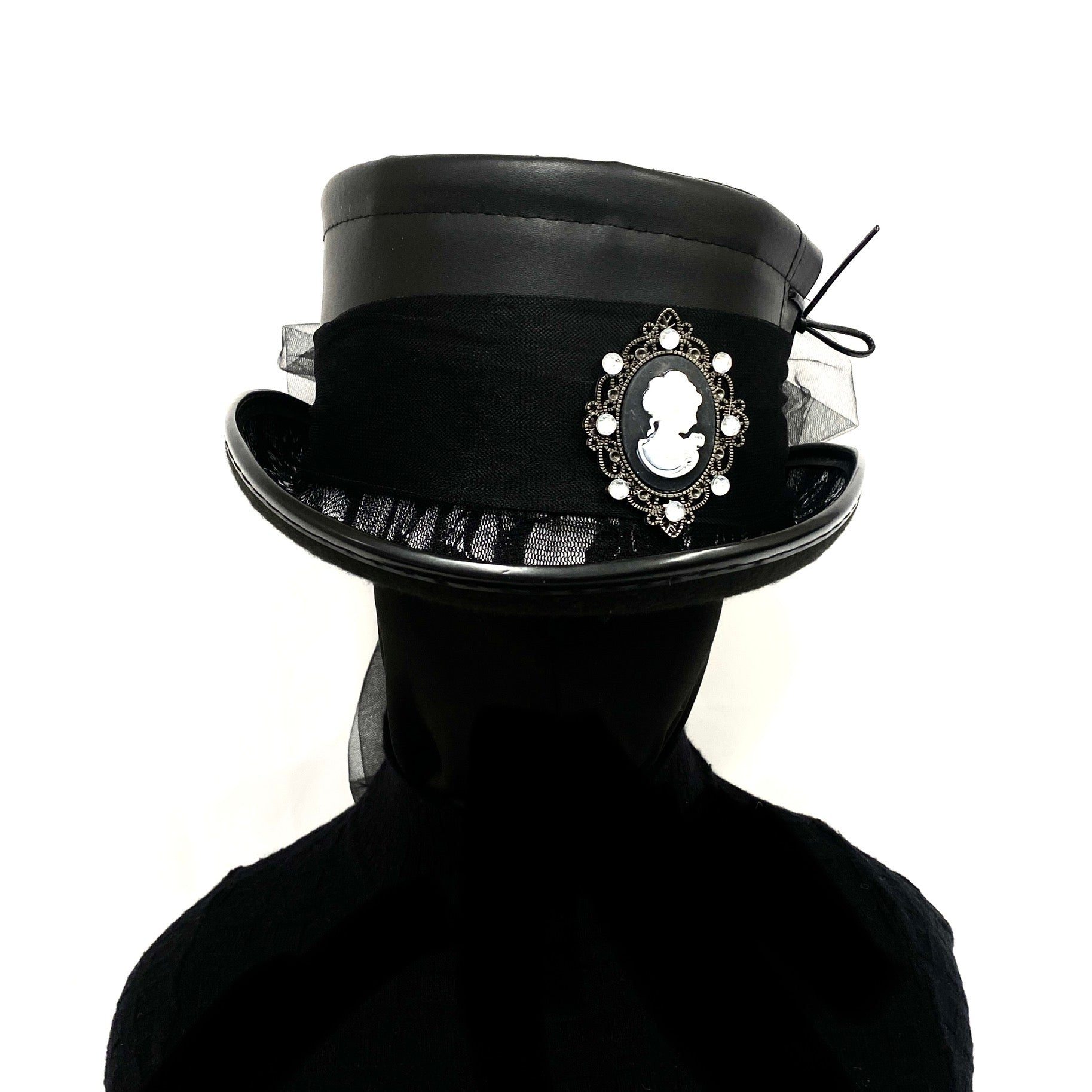 Steampunk Top Hat Metallic Mad Hatter Scientist Time Traveler Halloween Costume Cosplay