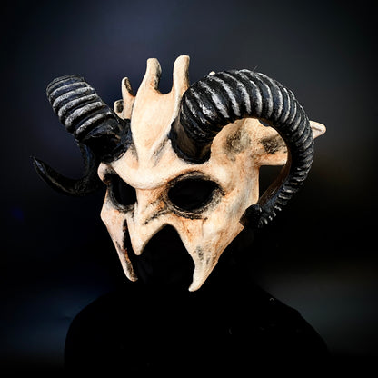 Krampus Ram Goat Masquerade Devil Horn Mask Demon Costume For Halloween