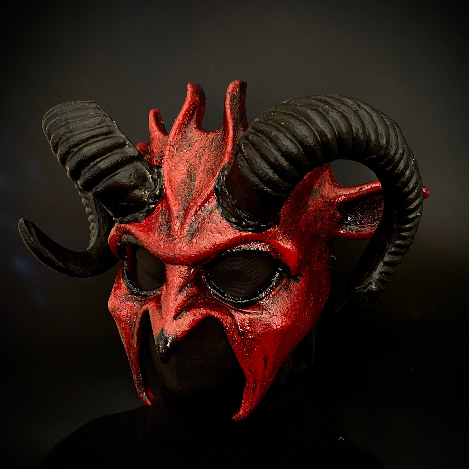 Krampus Ram Goat Masquerade Devil Horn Mask Demon Costume For Halloween