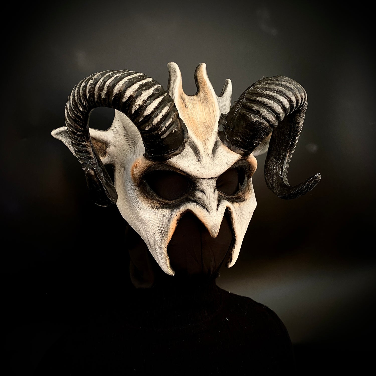 Krampus Ram Goat Masquerade Devil Horn Mask Demon Costume For Halloween