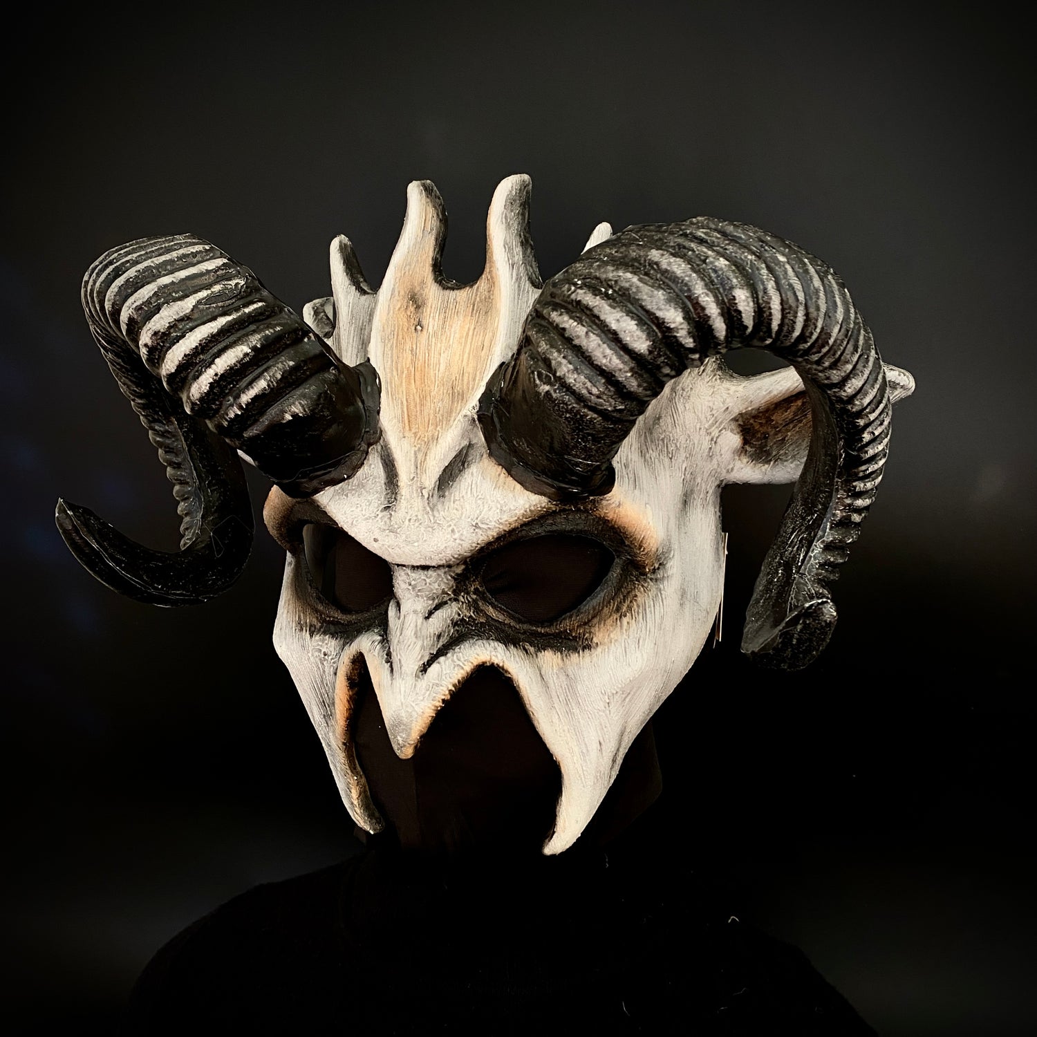 Krampus Ram Goat Masquerade Devil Horn Mask Demon Costume For Halloween