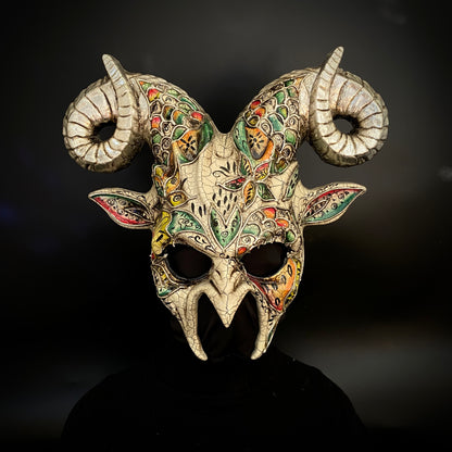 Krampus Ram Goat Demon with Horns Devil Halloween Masquerade Mask