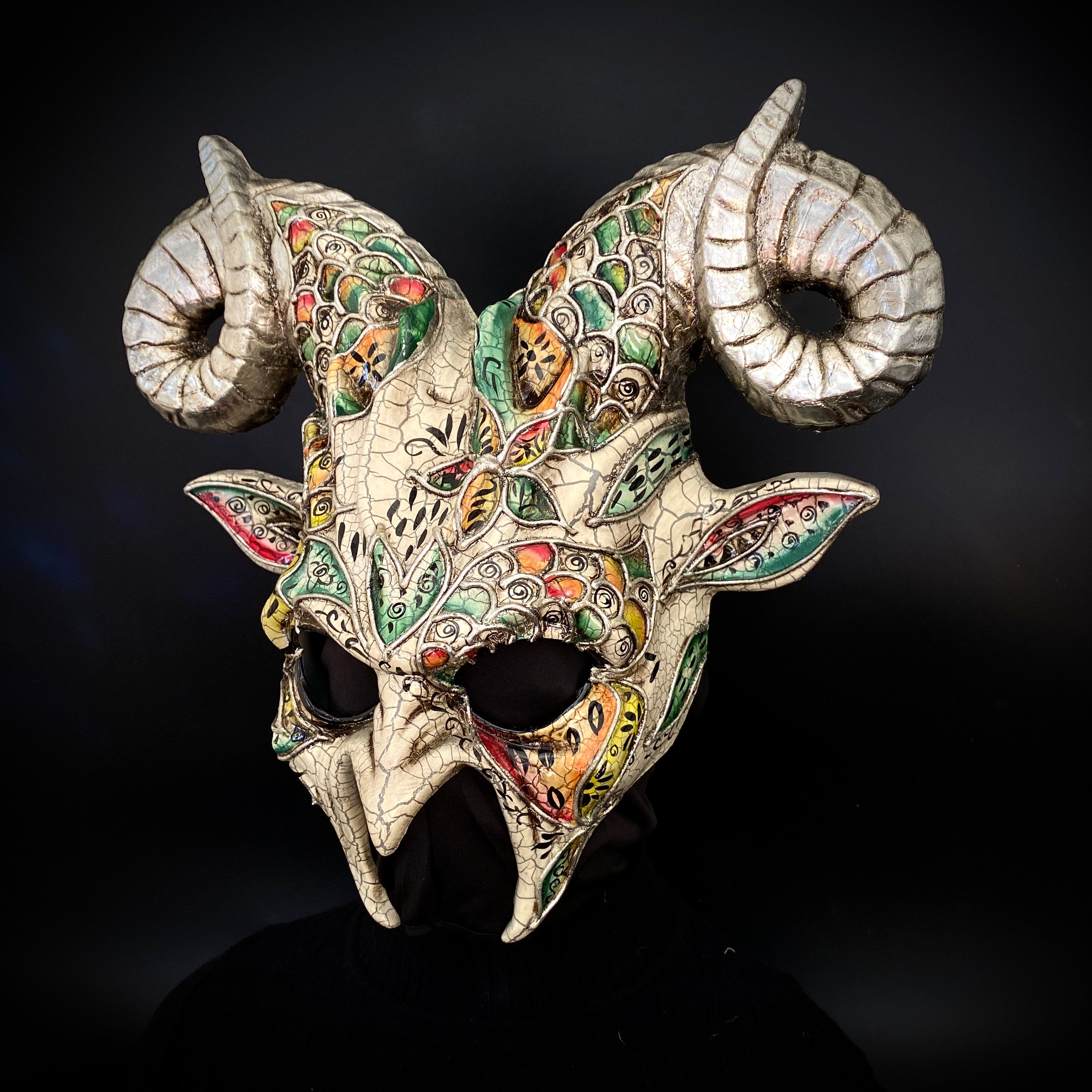 Krampus Ram Goat Demon with Horns Devil Halloween Masquerade Mask