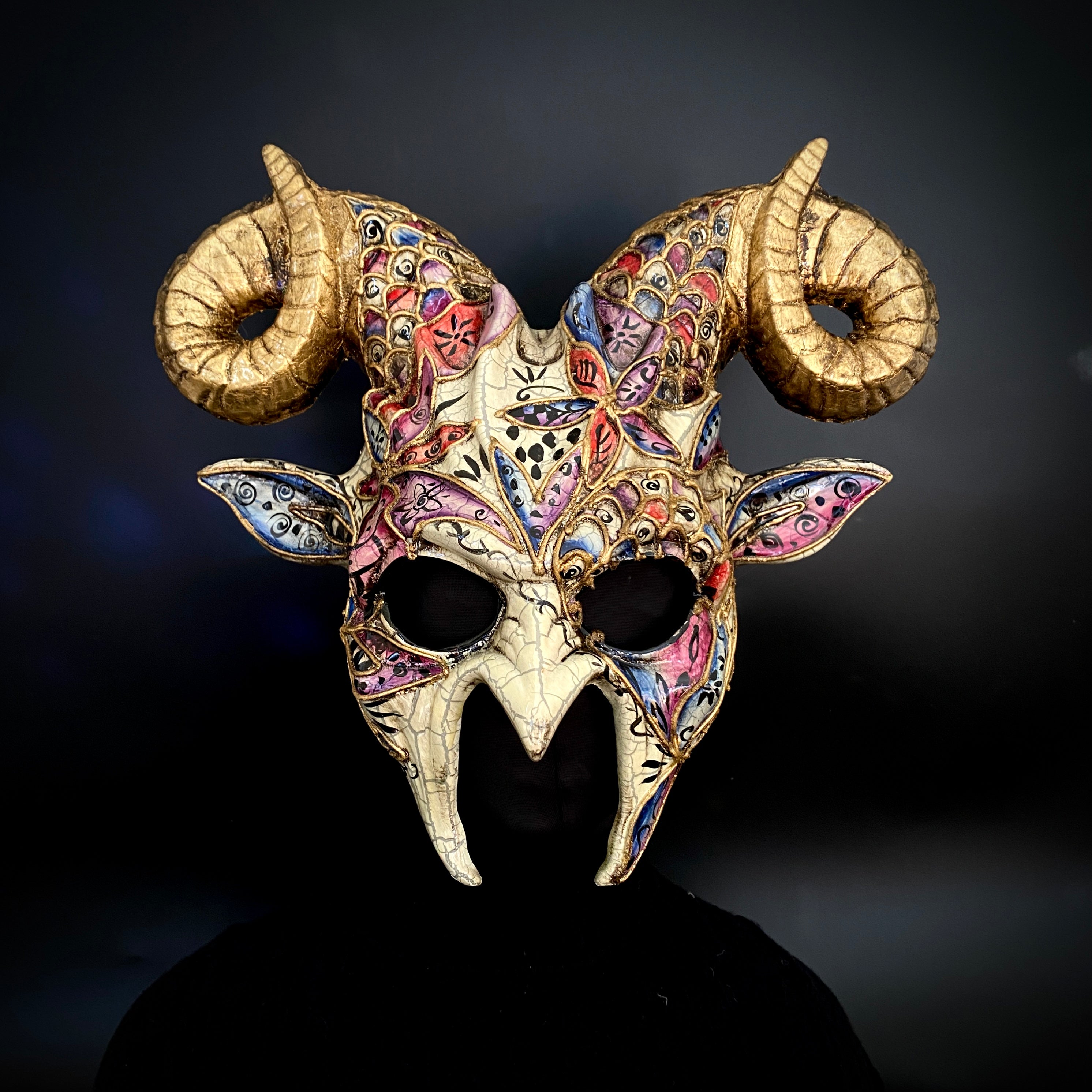 Krampus Ram Goat Demon with Horns Devil Halloween Masquerade Mask