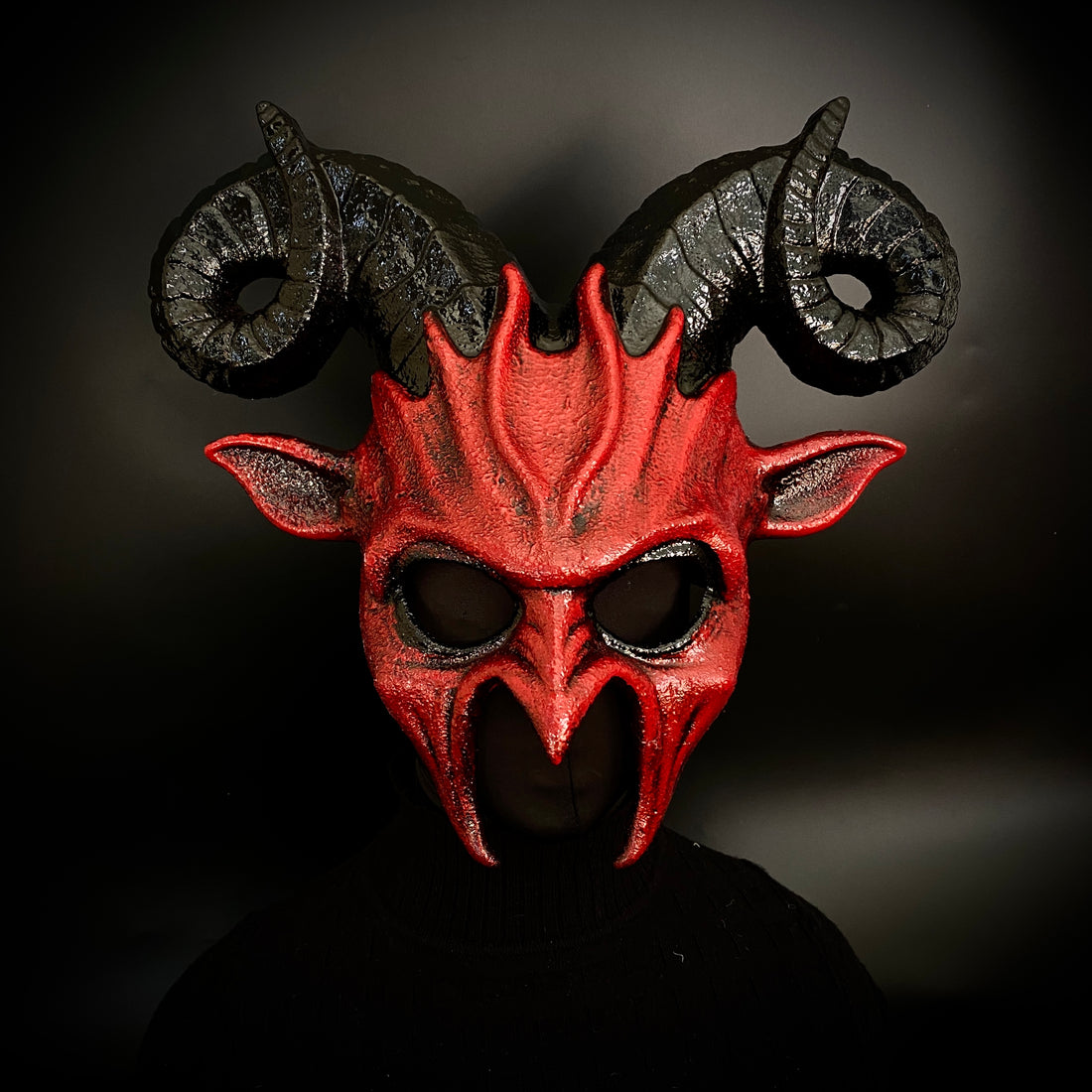 Krampus Ram Goat Masquerade Devil Horn Mask Demon Costume For Halloween