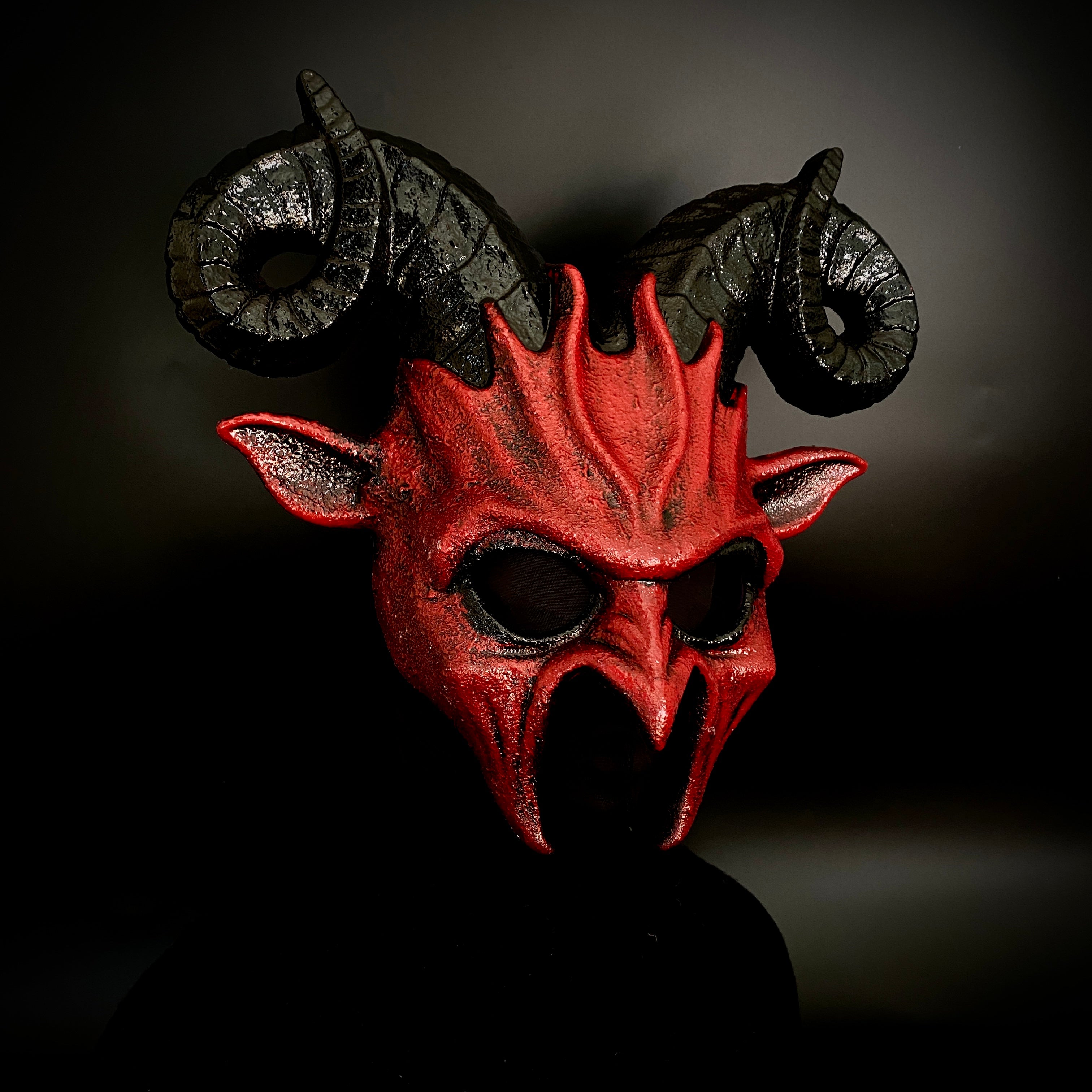 Krampus Ram Goat Masquerade Devil Horn Mask Demon Costume For Halloween