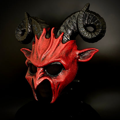 Krampus Ram Goat Masquerade Devil Horn Mask Demon Costume For Halloween