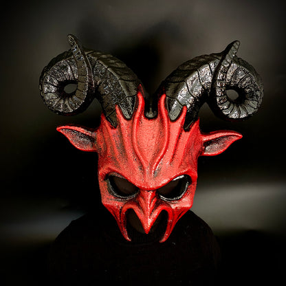 Krampus Ram Goat Masquerade Devil Horn Mask Demon Costume For Halloween