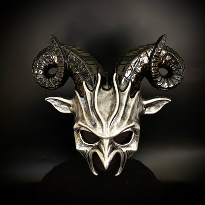 Krampus Ram Goat Masquerade Devil Horn Mask Demon Costume For Halloween