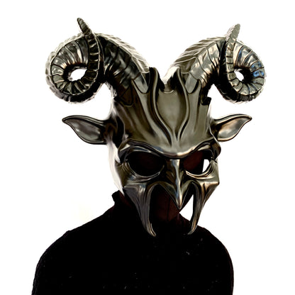 Krampus Ram Goat Masquerade Devil Horn Mask Demon Costume For Halloween