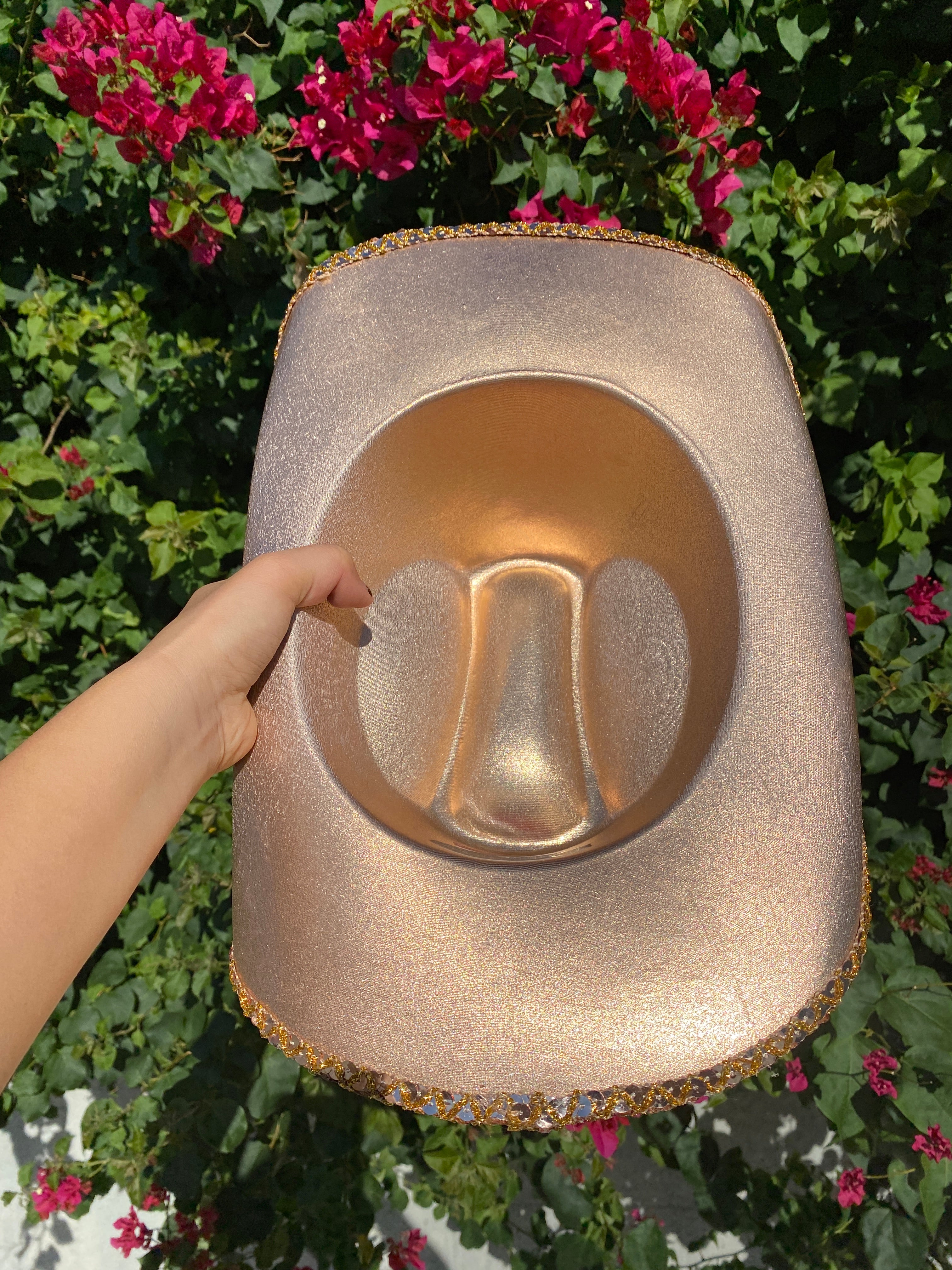 Disco Ball Mirror Cowboy Hat, Sparkly Concert Hat for Music Festivals Cowgirl Hat