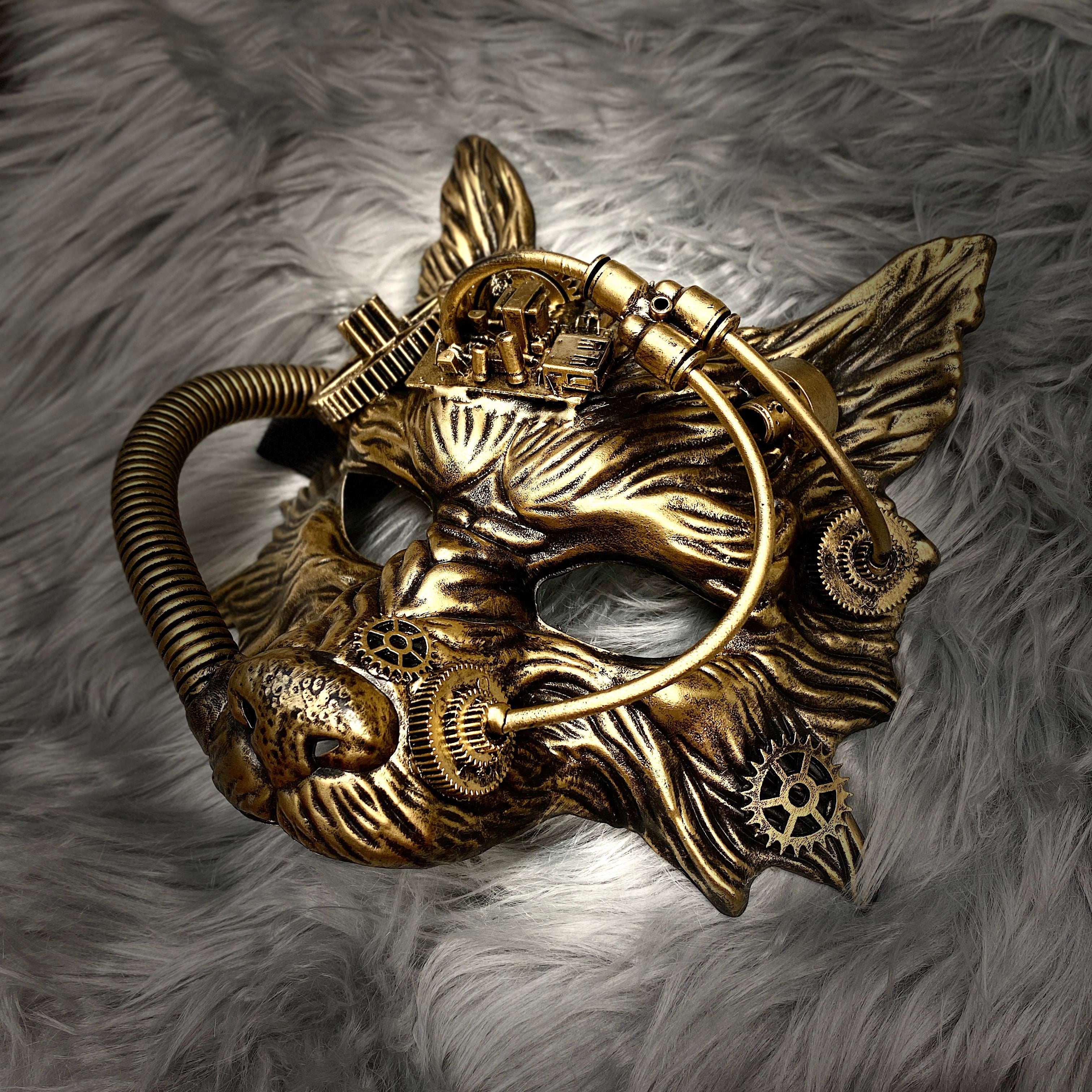 Steampunk Style Scary Devil Wolf Animal Masquerade Masks Halloween Cos ...