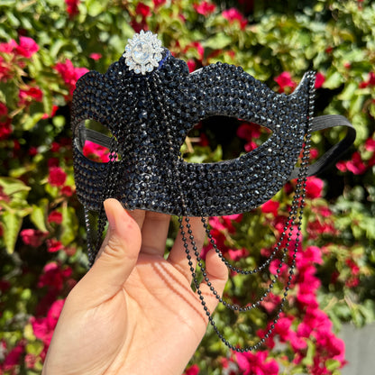 Rhinestone Masquerade Party Mask, Halloween Steampunk Party Masks