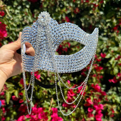 Rhinestone Masquerade Party Mask, Halloween Steampunk Party Masks
