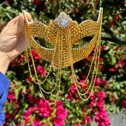 Rhinestone Masquerade Party Mask, Halloween Steampunk Party Masks