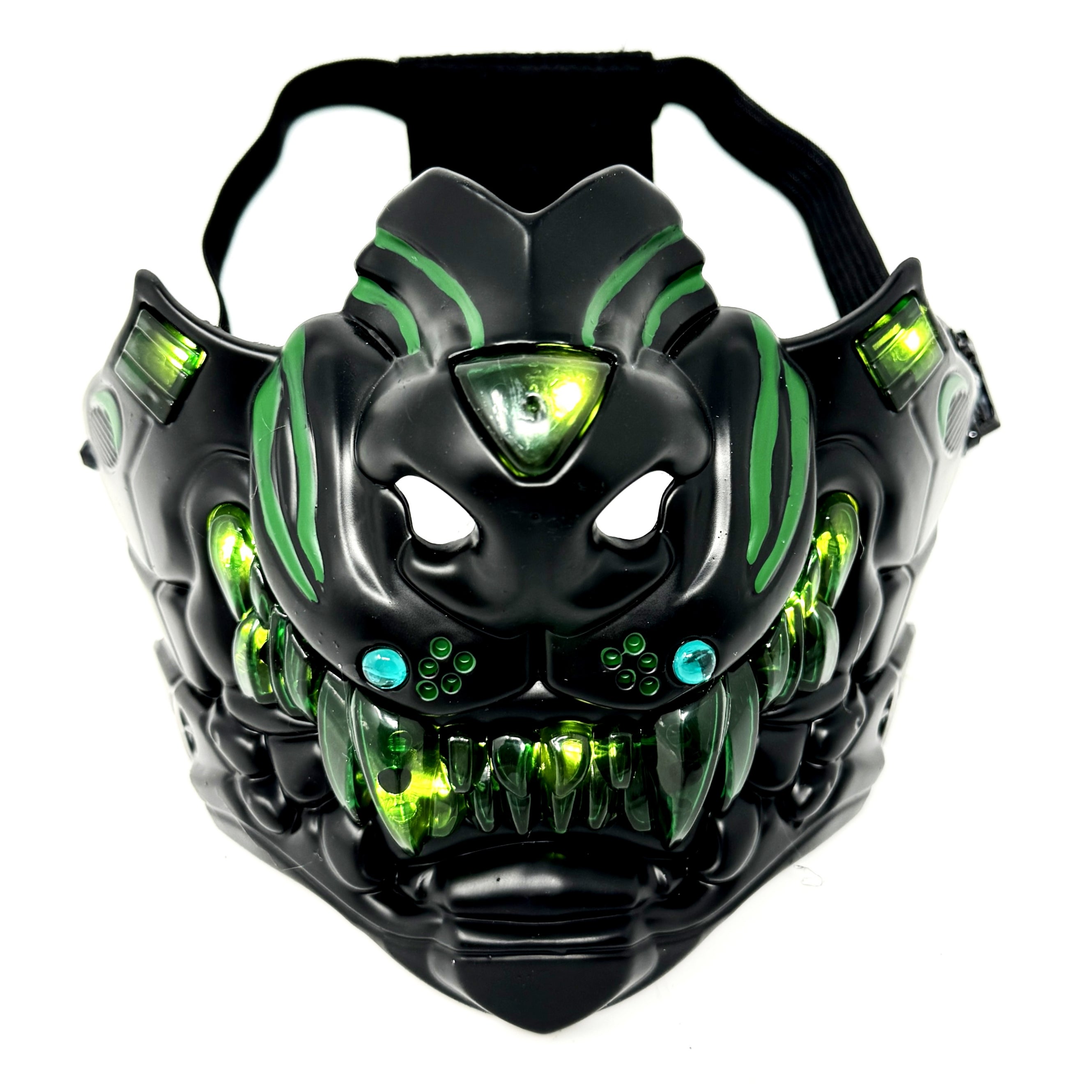 Steampunk Style LED Light UP Metallic Half Face Masquerade Party Masks ...