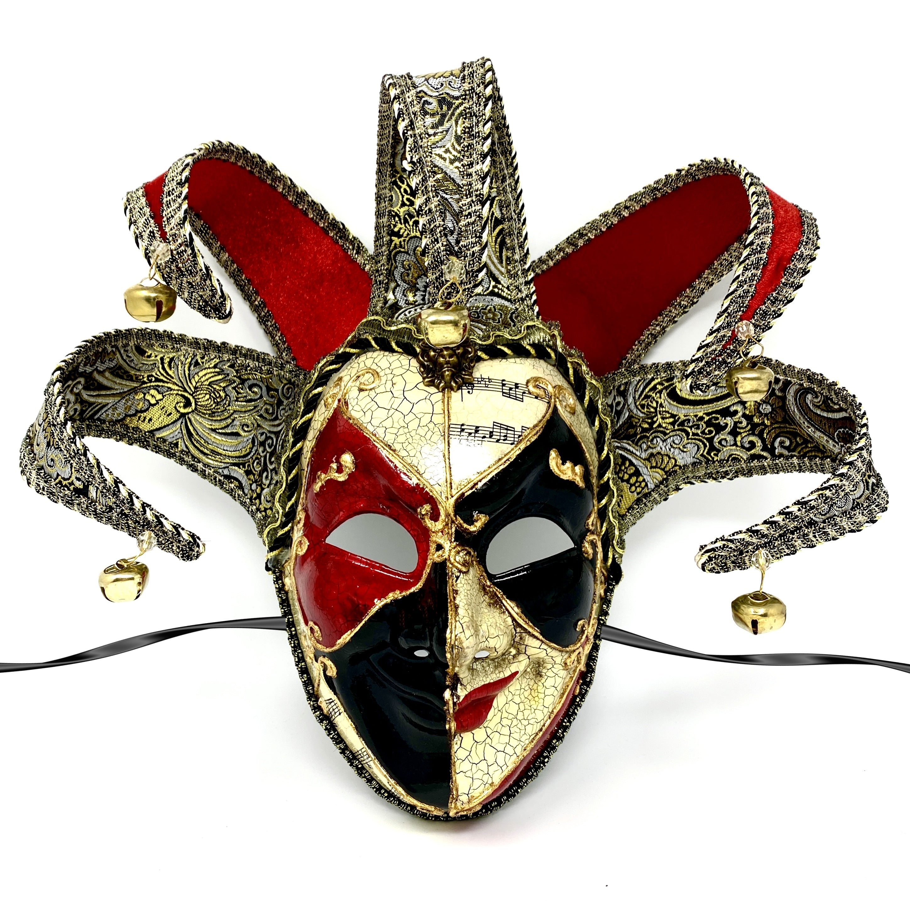 Jester Joker Mask, Venetian Masquerade Carnival Mask for Ball Halloween Mardi Gras Cosplay Party