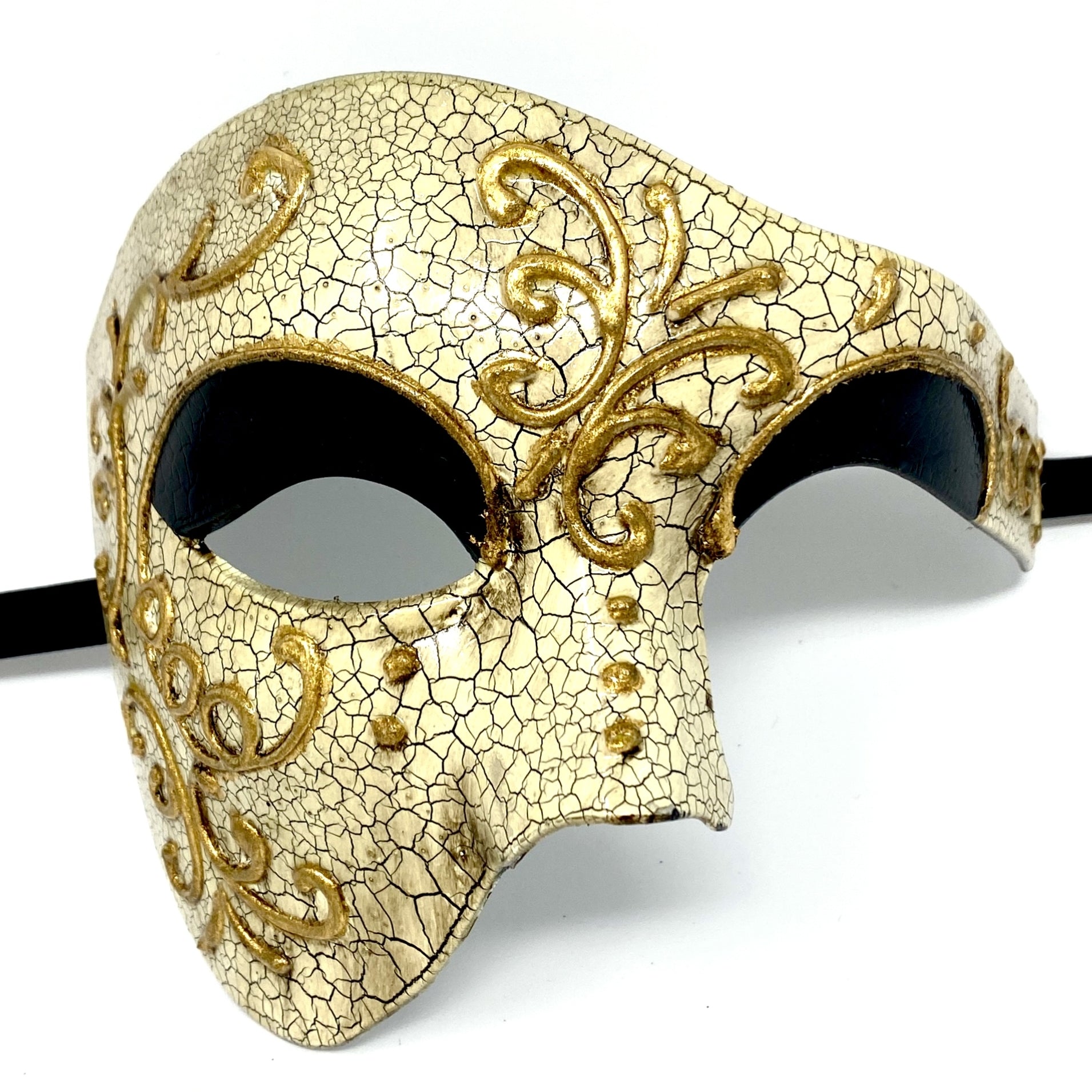 Half Face Men Phantom of The Opera Masquerade Party Mask for Halloween Mardi Gras Masks