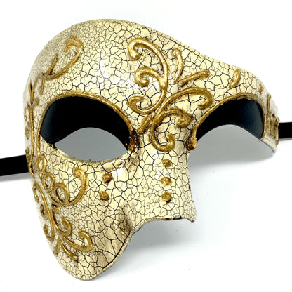 Half Face Men Phantom of The Opera Masquerade Party Mask for Halloween Mardi Gras Masks