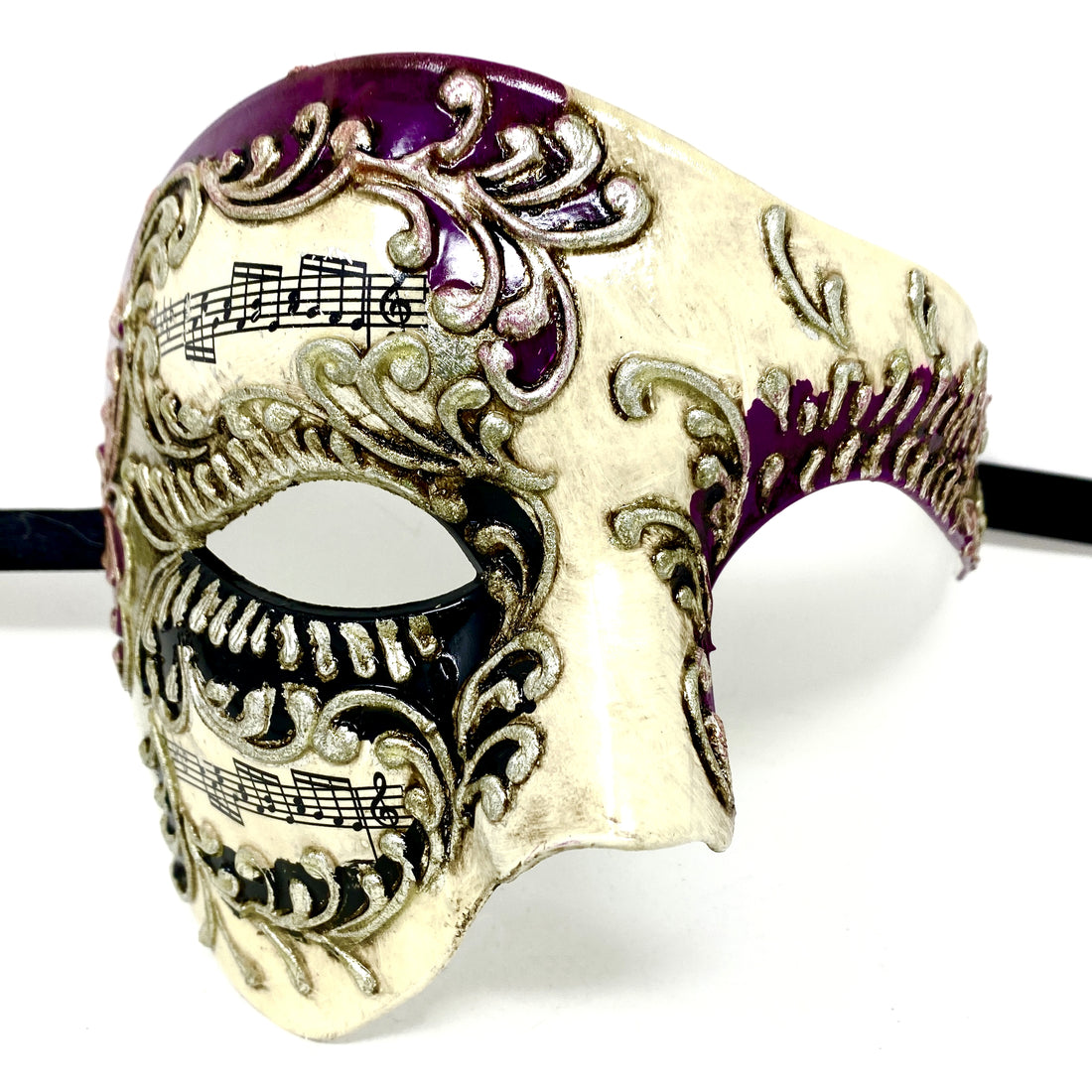 Half Face Men Phantom of The Opera Masquerade Mask for Halloween Party Mardi Gras