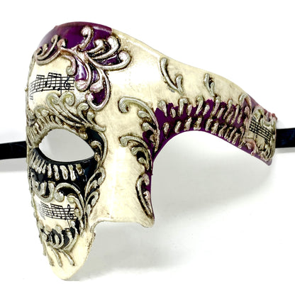 Half Face Men Phantom of The Opera Masquerade Mask for Halloween Party Mardi Gras