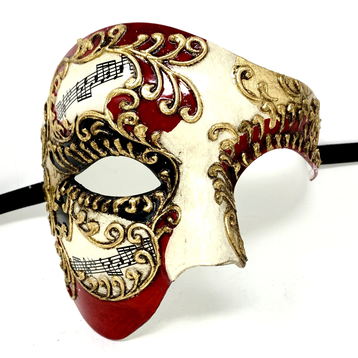 Half Face Men Phantom of The Opera Masquerade Mask for Halloween Party Mardi Gras