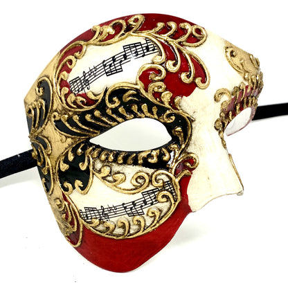 Half Face Men Phantom of The Opera Masquerade Mask for Halloween Party Mardi Gras