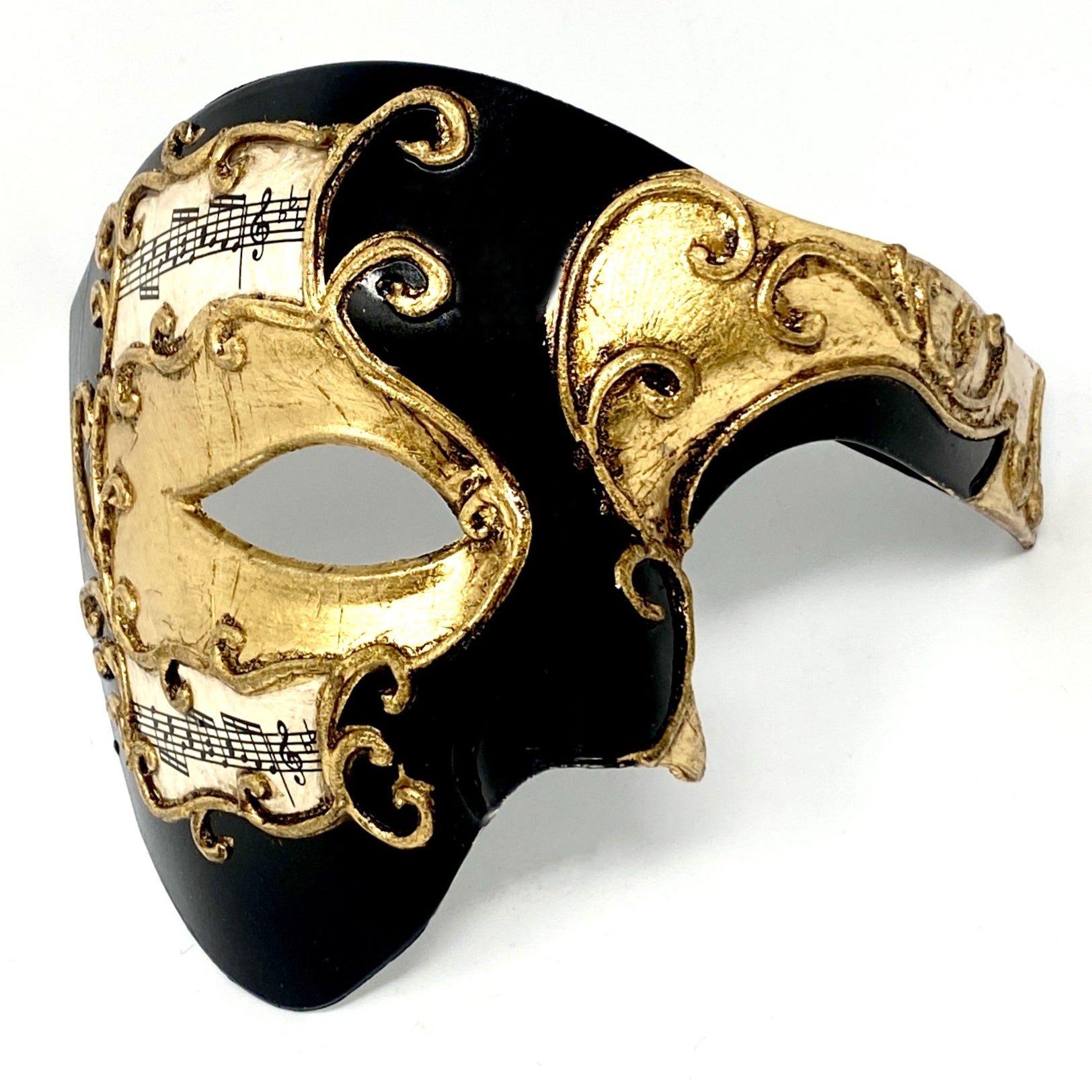 Half Face Men Phantom of The Opera Masquerade Mask for Halloween Party Mardi Gras