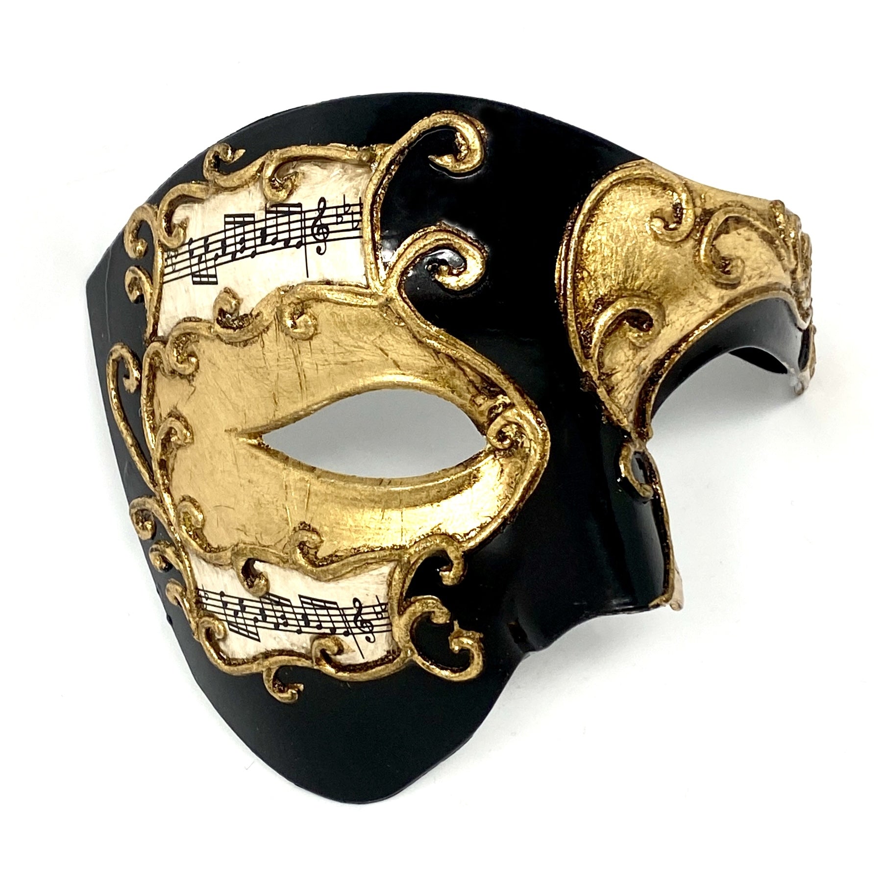 Half Face Men Phantom of The Opera Masquerade Mask for Halloween Party Mardi Gras