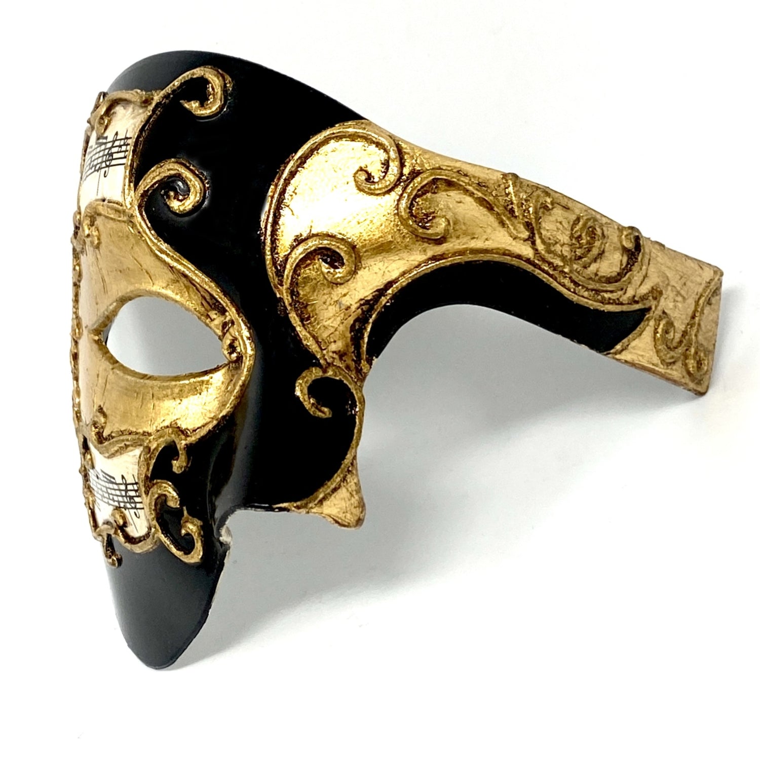 Half Face Men Phantom of The Opera Masquerade Mask for Halloween Party Mardi Gras