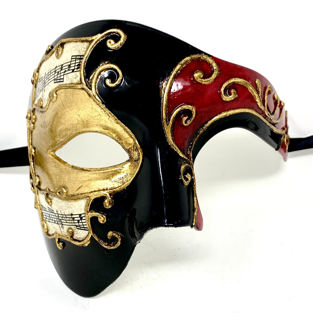 Half Face Men Phantom of The Opera Masquerade Mask for Halloween Party Mardi Gras