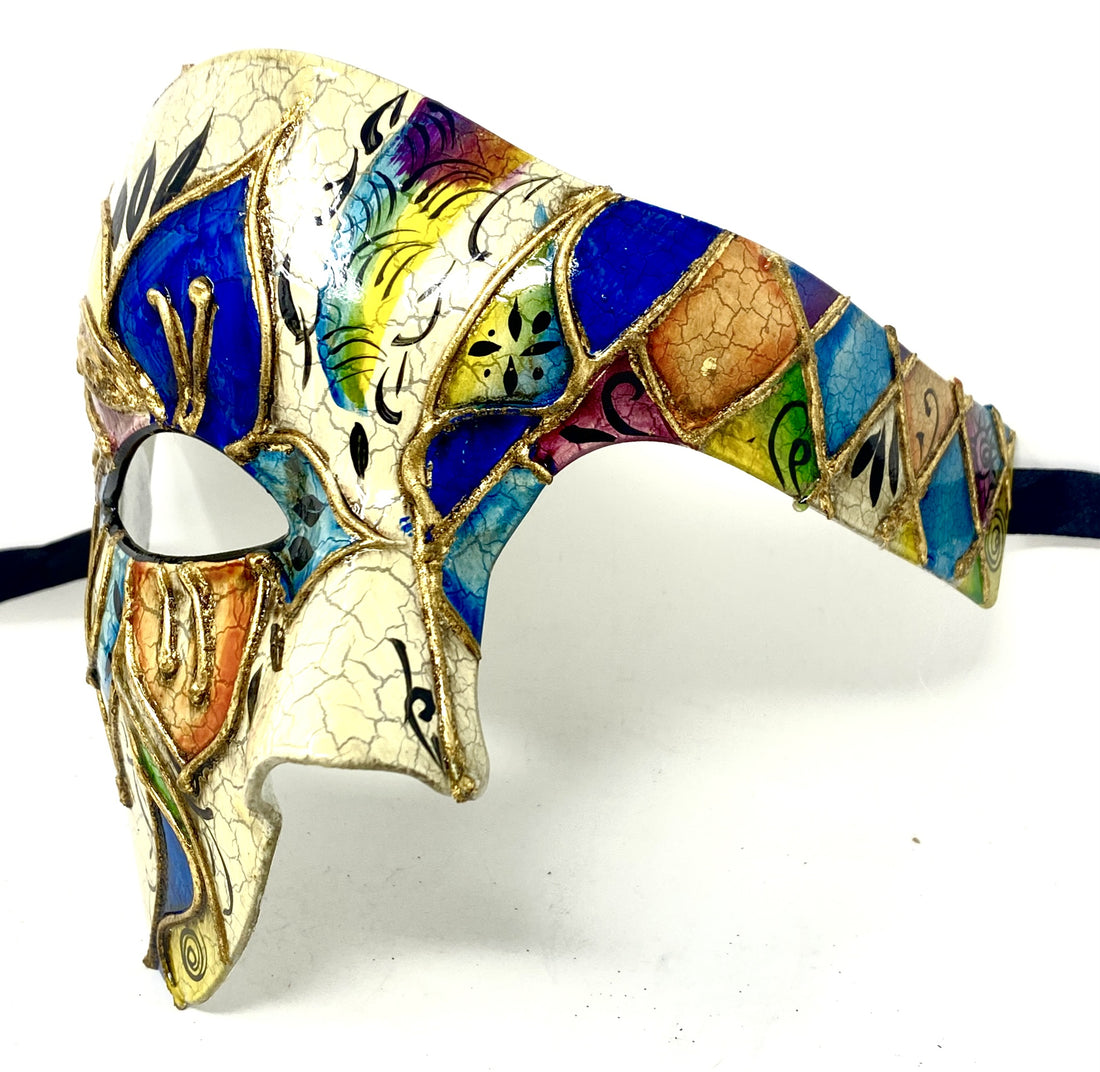Half Face Men Phantom of The Opera Masquerade Party Mask for Halloween Mardi Gras Masks