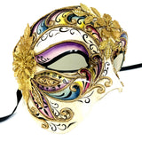 Half Face Men Phantom of The Opera Masquerade Mask for Halloween Party Mardi Gras