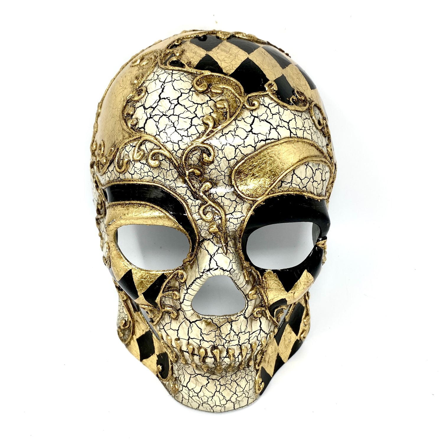 Day of the Dead Skull Mask Scary Skeleton Costume Party Masks - Gold