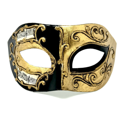 Men Classic black and gold Masquerade party eye mask