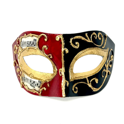 Men Classic red and black Masquerade party eye mask