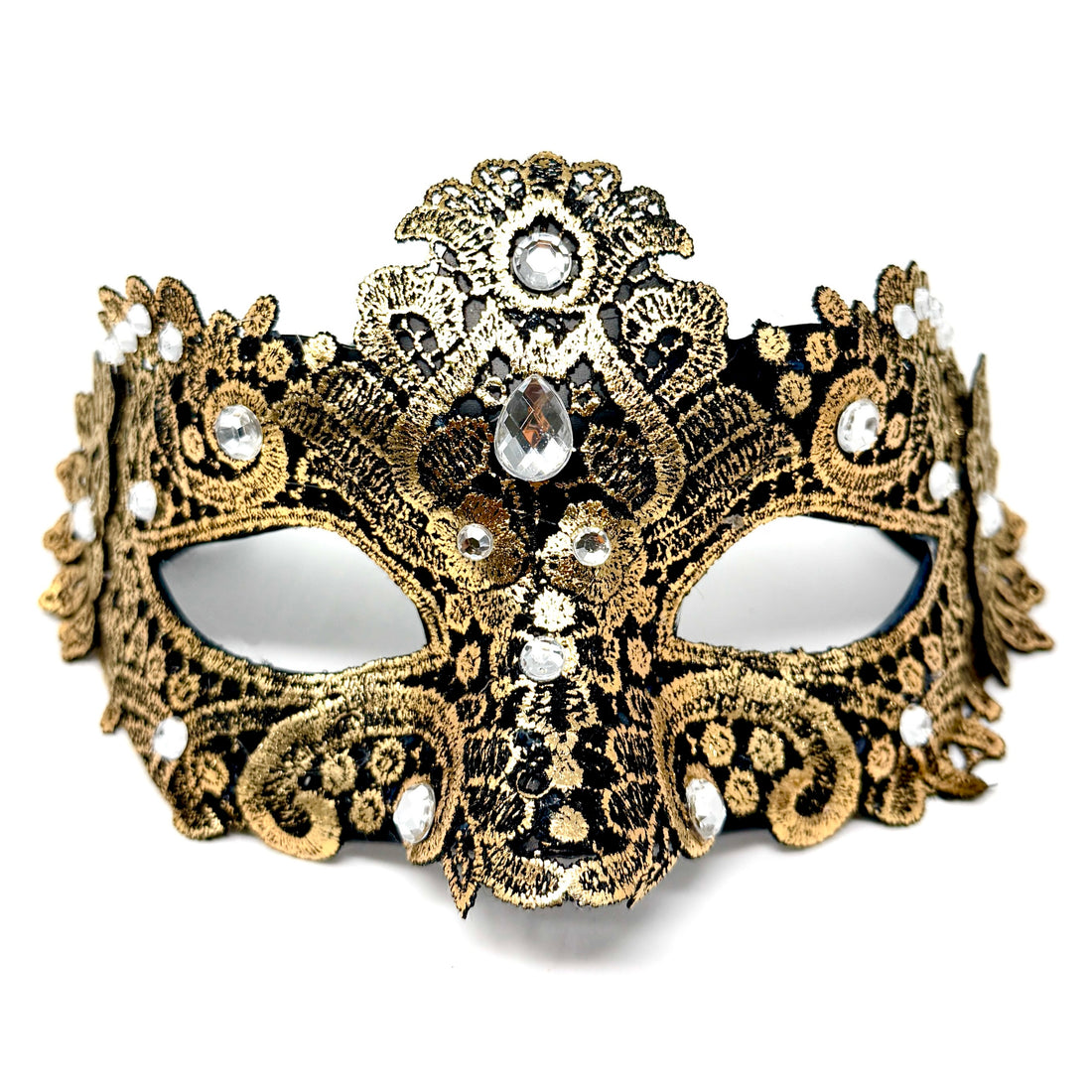 Gold Couple Masquerade Party Masks , Women Lace Mask, Men&