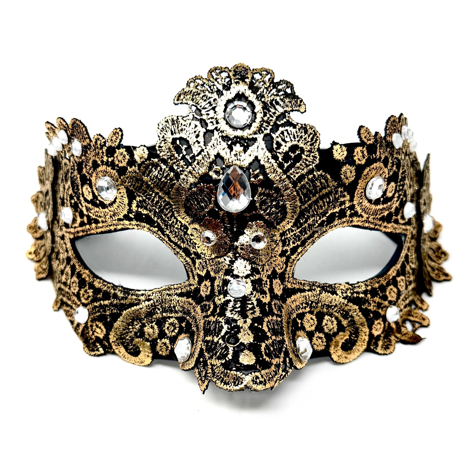 Gold Couple Masquerade Party Masks , Women Lace Mask, Men&