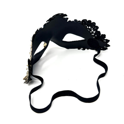 Gold Couple Masquerade Party Masks , Women Lace Mask, Men&