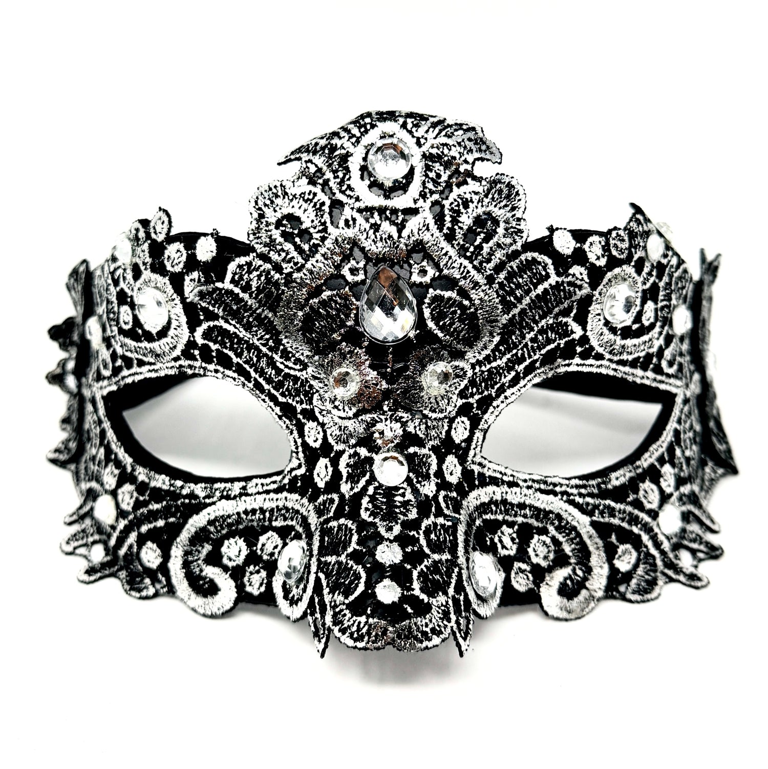 Silver Couple Masquerade Party Masks , Women Lace Mask, Men&