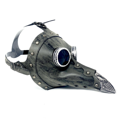 grey Plague Doctor Mask, Long Nose Bird Beek Costume Masquerade Party Masks For Halloween